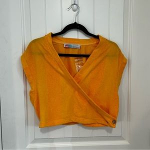 BNWOT FREE PEOPLE FP beach wrap terry crop top